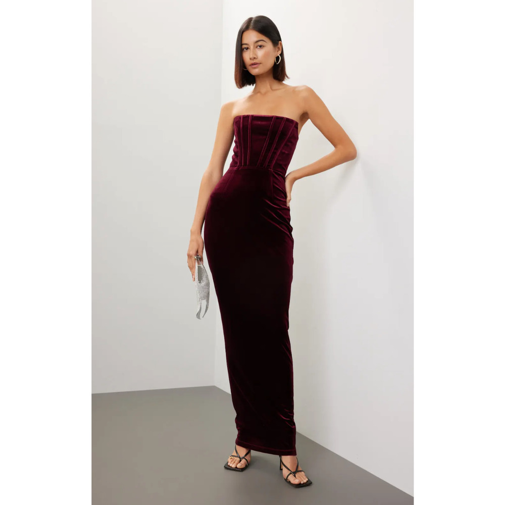 Bronx and Banco Florentina Red velvet Corset Gown Size XXL